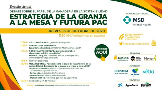 Sponsor principal de Asoprovac, participa en su webinar “Estrategia de la granja a la mesa y futura PAC"