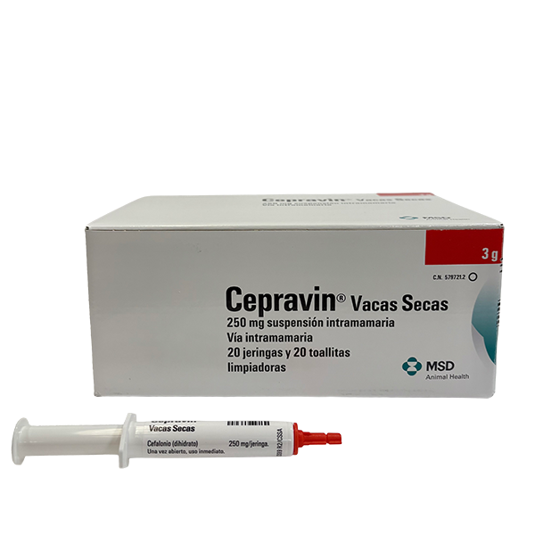 Cepravin 250 mg (20 jeringas y 20 toallitas) Cepravin® Vacas Secas Farmacológicos de MSD Animal Health