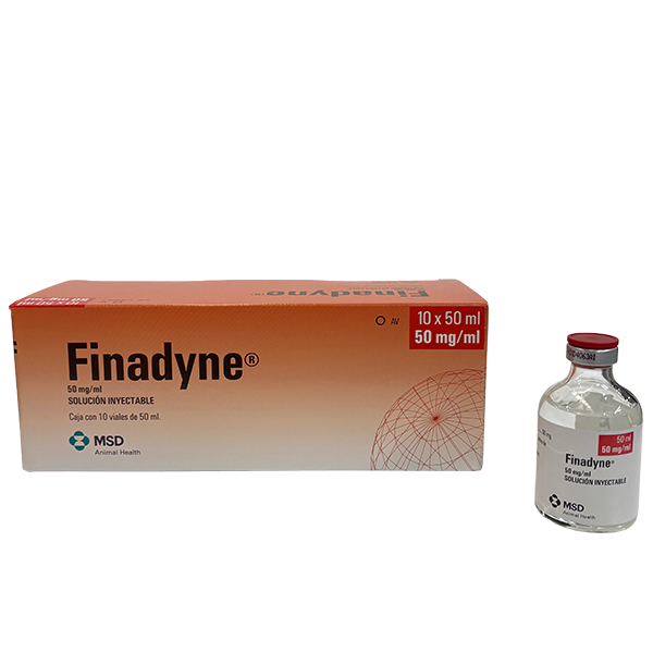 Finadyne 50 mg por ml (10 viales de 50 ml) Finadyne® solución inyectable Farmacológicos de MSD Animal Health
