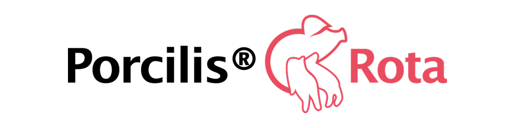 Logotipo Porcilis Rota Logotipo de Porcilis Rota con el nombre de la marca en negro y un icono lineal de un cerdo en color rosa.