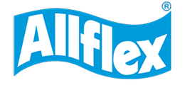El logotipo de Allflex sobre fondo azul.